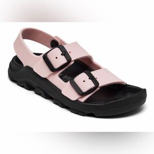 Birkenstock Light Pink and Black Sandals